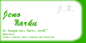 jeno marku business card